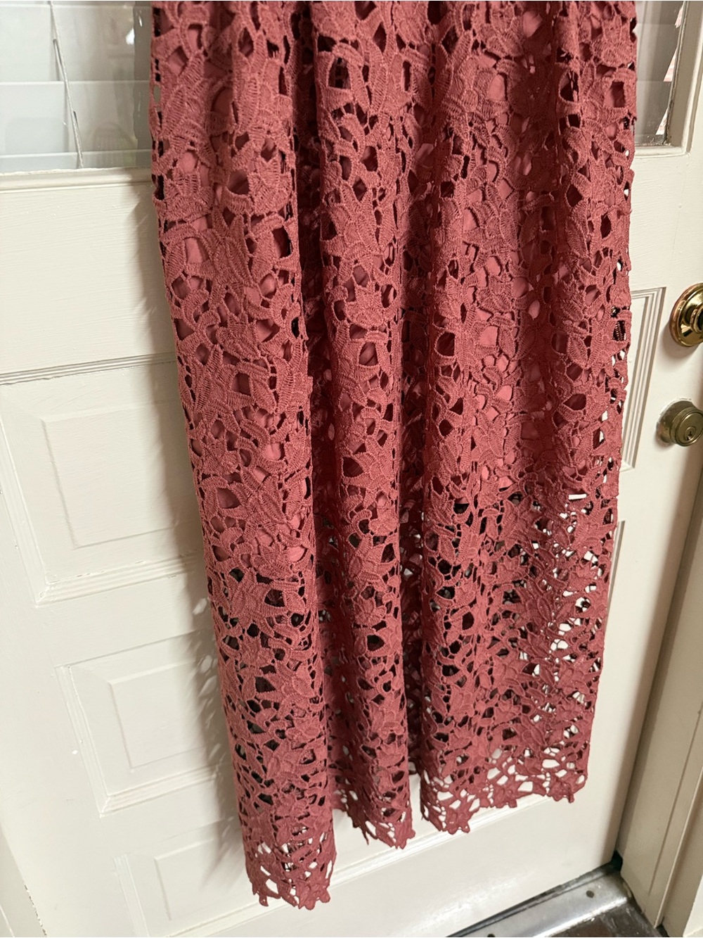 ASTR The Label Coral Cedar Crochet Dress Medium NWT - Picture 3 of 14